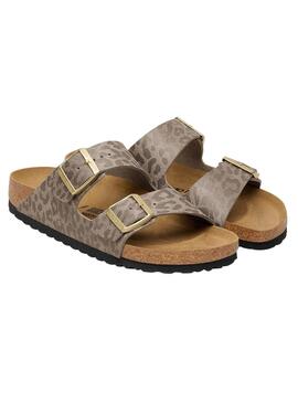 Sandalias Birkenstock Arizona Leo beige para mujer