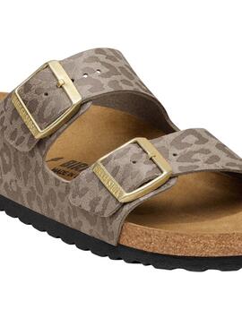 Sandalias Birkenstock Arizona Leo beige para mujer