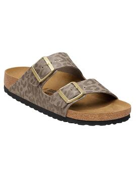 Sandalias Birkenstock Arizona Leo beige para mujer