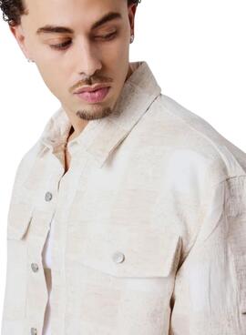 Camisa Project x Paris Jacquard beige para hombre