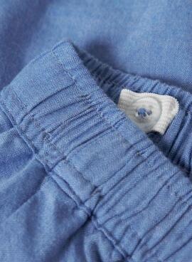 Shorts Name It Ferma bordado inglés azul para niña