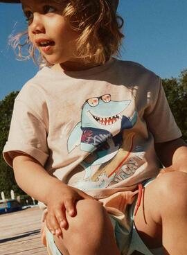 Camiseta Name It Fopz tostado para niño