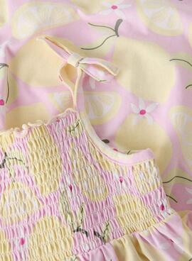 Vestido Name It Filuaz estampado de limones para niña