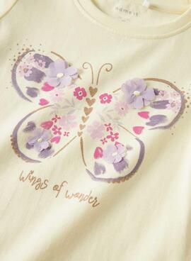 Camiseta Name It Deppa amarillo para niña