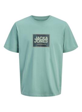 Camiseta Jack and Jones Rain verde para niño