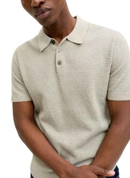 Polo de punto Jack and Jones Bluriley verde para hombre