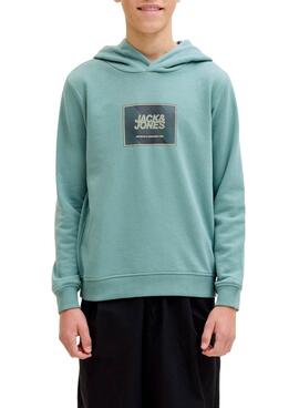 Sudadera Jack and Jones Rain verde para niño