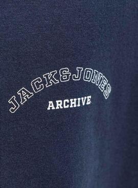 Camiseta Jack and Jones College marino para niño