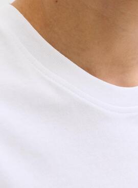 Camiseta Jack and Jones Perry blanco para niño