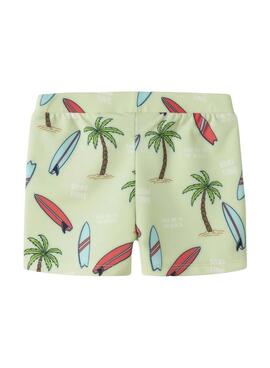 Bañador Name It Zigurt lima estampado para niño