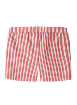 Bañador Name It Zigurt rayas coral para niño