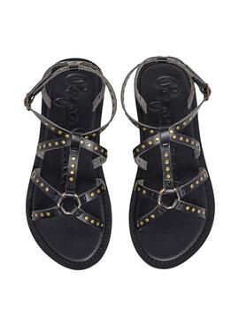 Sandalia Pepe Jeans Rio Studs negro para mujer