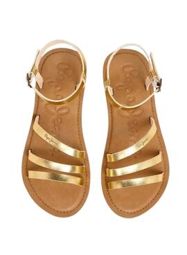 Sandalia Pepe Jeans Rio Sand dorado para mujer