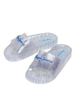 Chanclas Pepe Jeans Wave Pop con glitter para niña