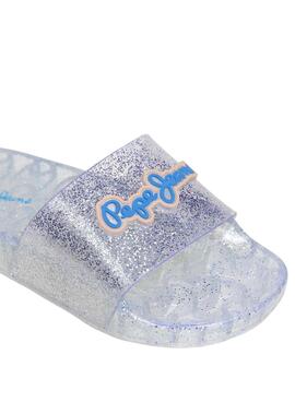 Chanclas Pepe Jeans Wave Pop con glitter para niña