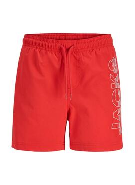 Bañador Jack and Jones Maui rojo para niño