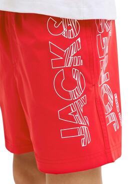 Bañador Jack and Jones Maui rojo para niño
