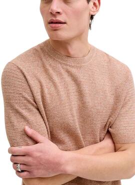 Camiseta Jack and Jones Bluriley coral para hombre