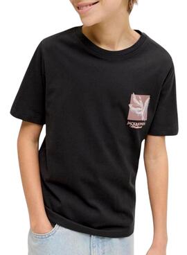 Camiseta Jack and Jones Ontauk negro para niño