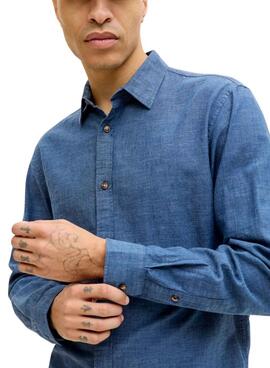 Camisa Jack and Jones Summer azul para hombre