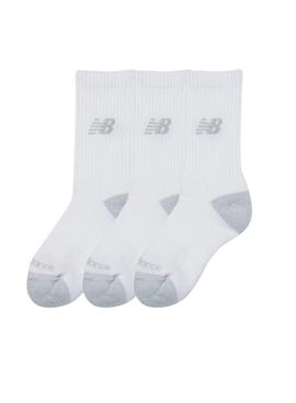 Pack calcetines New Balance Youth Active blanco para niños