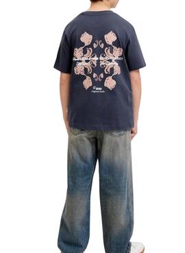 Camiseta Jack and Jones Ontauk marino para niño