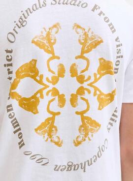 Camiseta Jack and Jones Ontauk blanco para niño