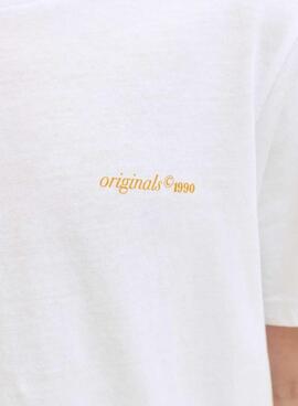 Camiseta Jack and Jones Ontauk blanco para niño