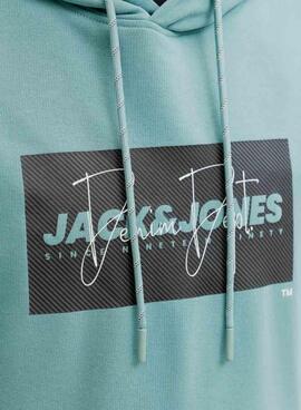 Sudadera Jack and Jones Cole turquesa para hombre