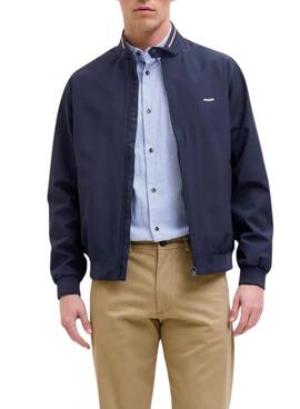 Cazadora Jack and Jones bomber azul para hombre