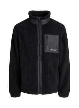 Chaqueta Jack and Jones Soho teddy negro para hombre