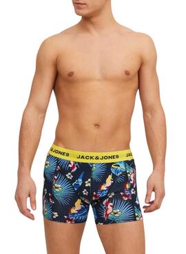 Pack Boxers Jack and Jones Flower Bird para hombre