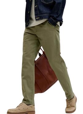 Pantalón Jack and Jones Kane chino verde para hombre