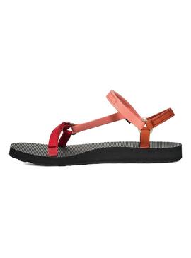 Sandalias Teva Universal slim rojo y rosa para mujer