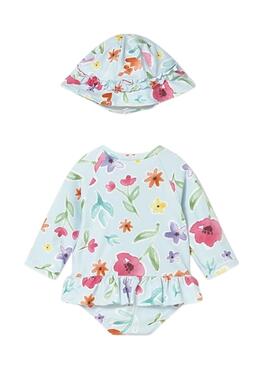 Bañador con gorro Mayoral protección solar recién nacida