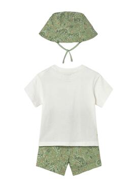Conjunto tres piezas Mayoral Camaleón verde para niño