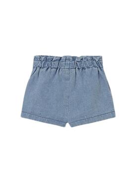 Shorts Mayoral denim bolsillos azul para recién nacida
