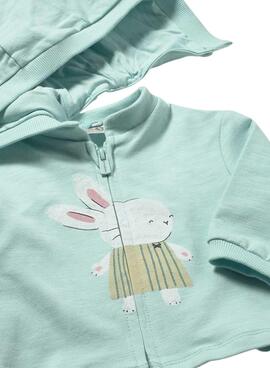 Conjunto de 3 piezas Mayoral chándal verde para recién nacida