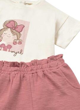 Chándal Mayoral cerezas rosa para niña