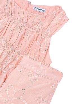 Conjunto Mayoral bordado rosa para niña