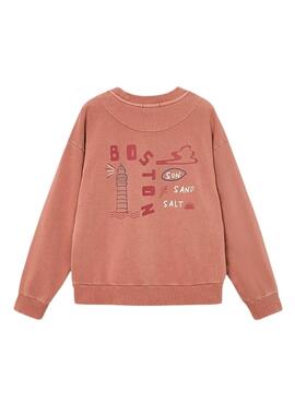 Sudadera Mayoral Boston faro coral para niño