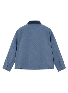 Cazadora Mayoral azul medio cuello contraste para niño