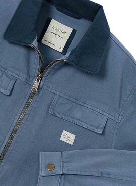 Cazadora Mayoral azul medio cuello contraste para niño