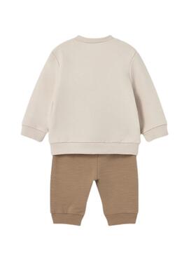 Conjunto Mayoral dos looks sport safari beige y amarillo para bebé