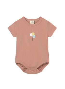 Conjunto Mayoral dos bodis beige y rosa para bebé