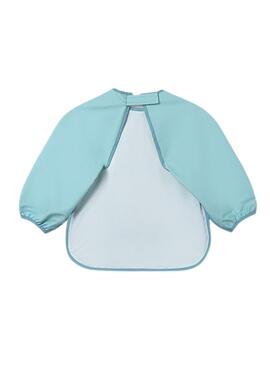 Babero Mayoral impermeable azul con dibujo de conejo para bebé