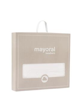 Manta Mayoral de punto crudo para bebé