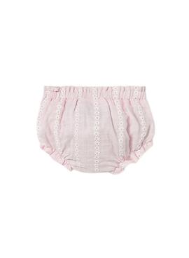 Conjunto Mayoral camiseta, chaqueta y cubrepañal rosa para bebé