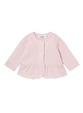 Conjunto Mayoral camiseta, chaqueta y leggings rosa para bebé