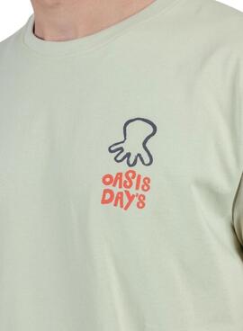 Camiseta El Pulpo Oasis days verde para hombre